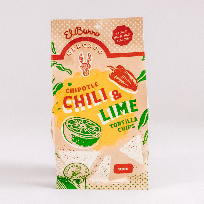 Chipotle and Lime Nacho Chips 100g