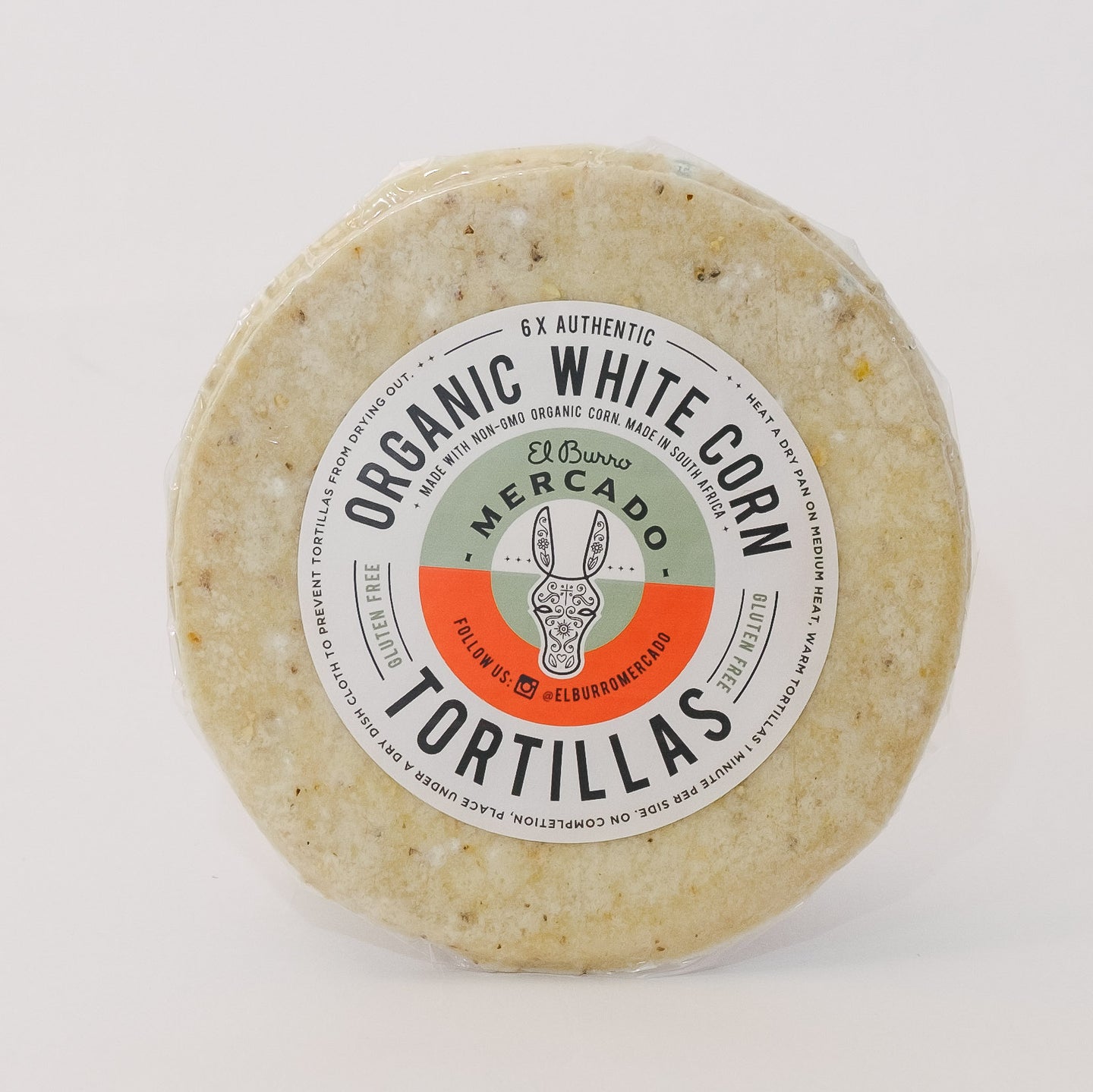 6 Organic White Corn Tortillas